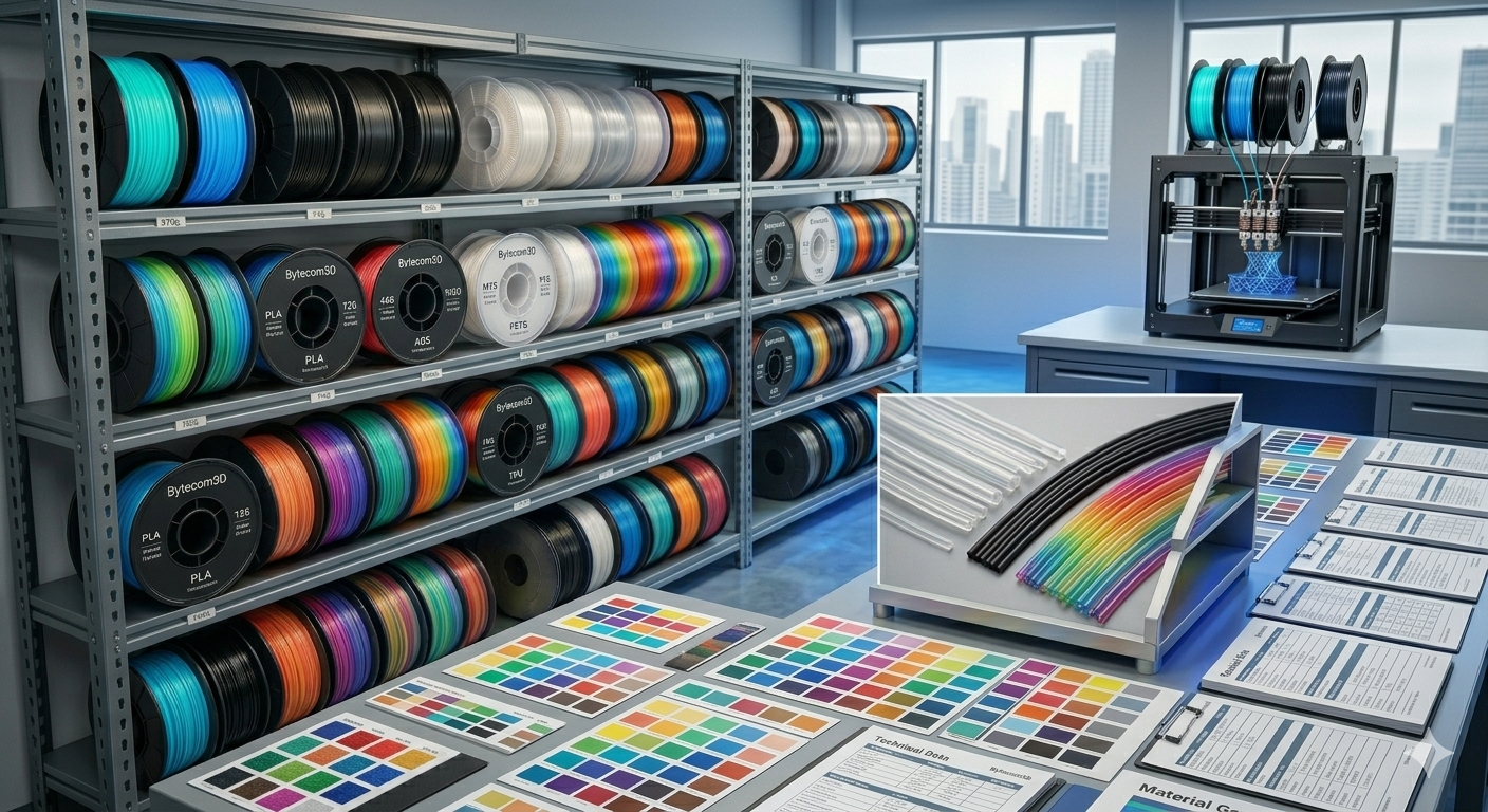 Filamentos 3D — PLA, PETG, ABS, TPU